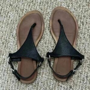 Xappeal Black Leather Sandals